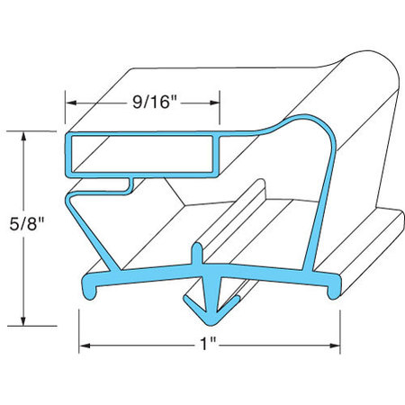 BEVERAGE-AIR Drawer Gasket 9" X 28 7/8" 712-012D-04